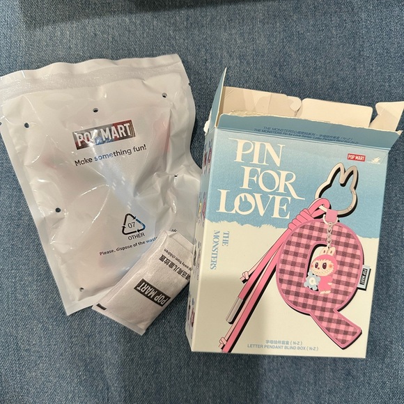 Pop Mart The Monsters Labubu Pin for Love Series Letter Pendant  & - Picture 10 of 15